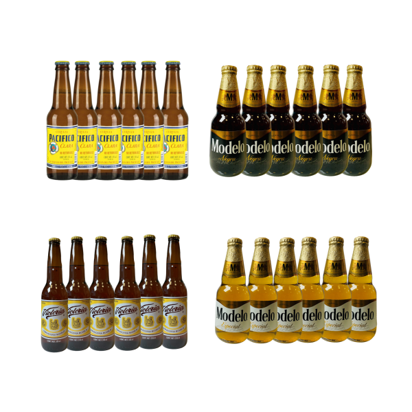 Cerveza mexicana, set de 24 botellas de 355ml