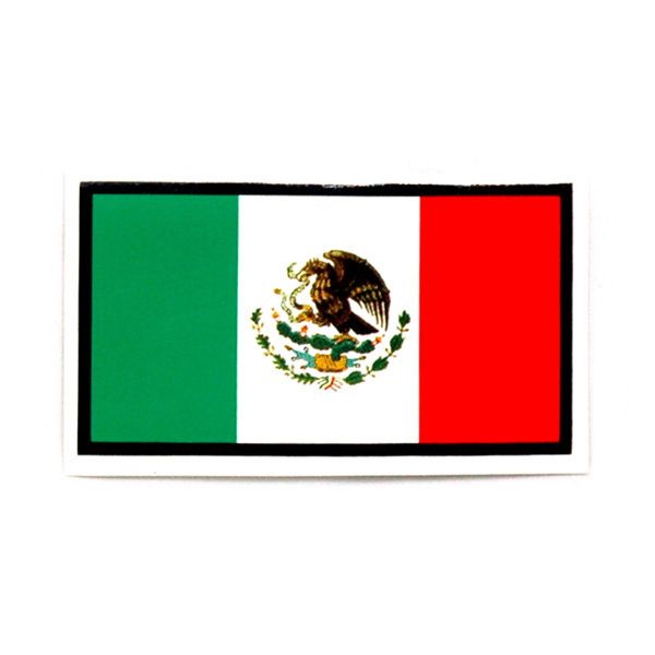 Calcomanía rectangular de la Bandera Mexicana