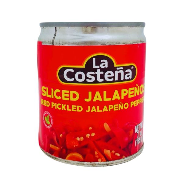 La Costena Rote Jalapeño-Chilis in Scheiben, 199 g (Abtropfgewicht 140 g)