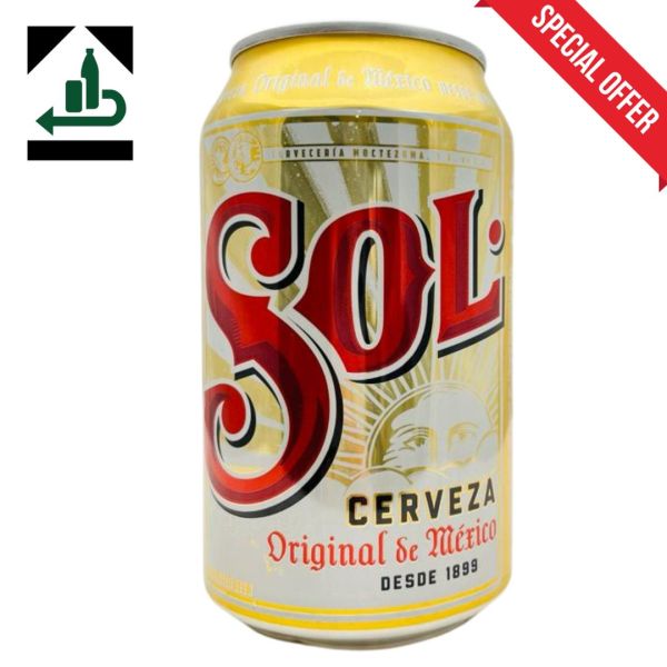 Sol Cerveza mexicana, 4,2% vol, 330 ml