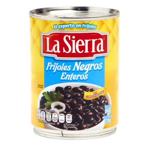 La Sierra, Ganze Schwarze Bohnen, Dose mit 560 g Abtropfgewicht 310 g